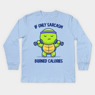 Burning Calories Kids Long Sleeve T-Shirt